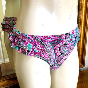 NWOT women’s bikini bottom. Size 12. Rosa Faia Beautyfull.  Ruffles on sides.